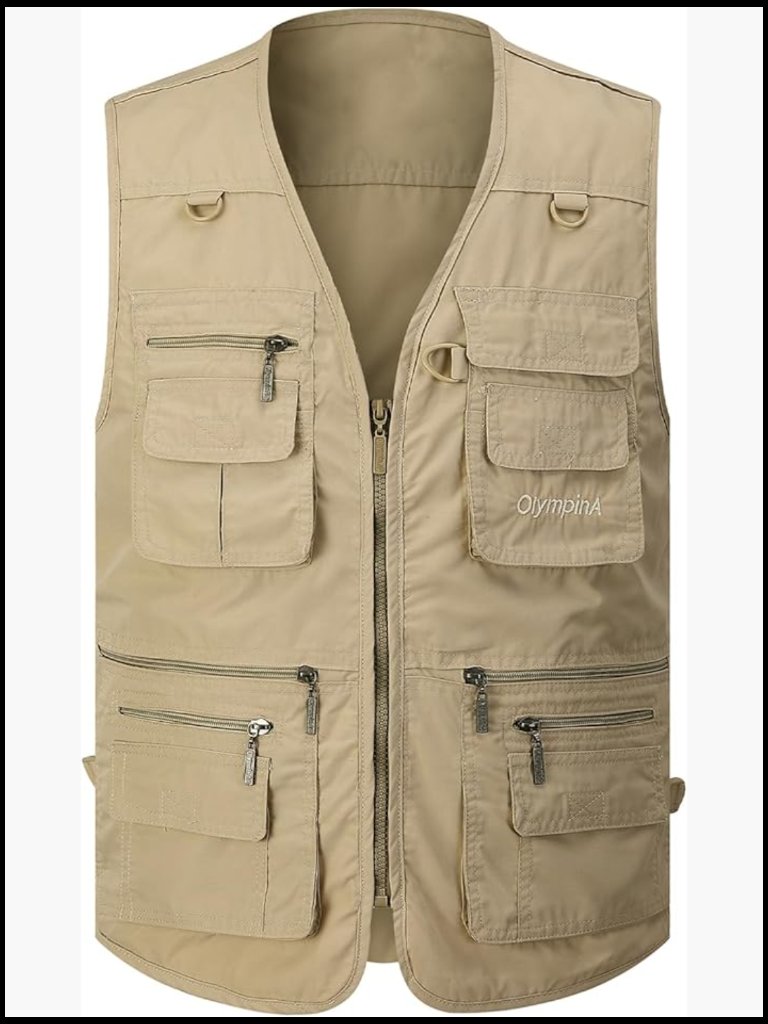 Mesh Utility Vest With 16 Pockets, Lightweight Waterproof Travel Gilet